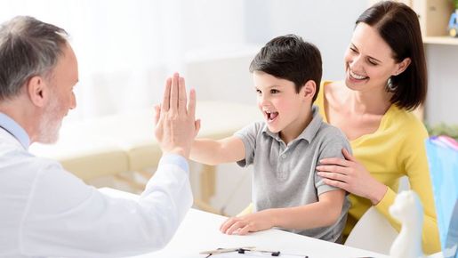 A mother speaking to a consultant about ADHD